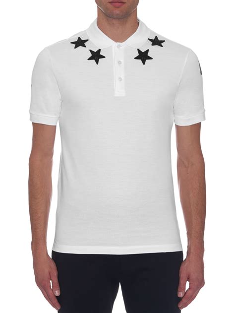 givenchy cuban fit star patch polo shirt|Tops .